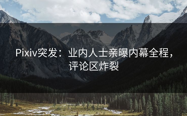 Pixiv突发：业内人士亲曝内幕全程，评论区炸裂