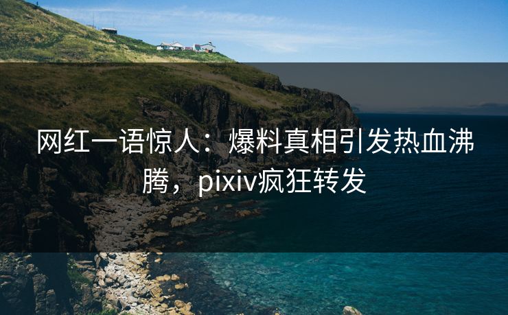 网红一语惊人：爆料真相引发热血沸腾，pixiv疯狂转发